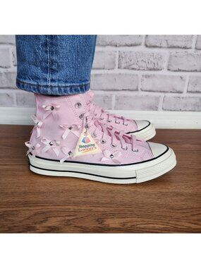 ⭐Converse Chuck 70 Hi Bow Studded Size 7.5 Men's Shoes Sneakers Pink A14444C⭐